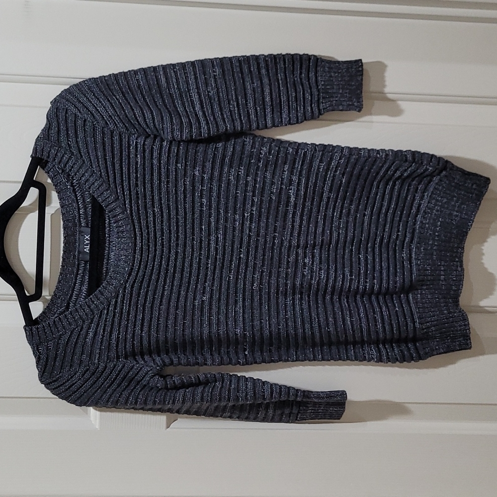 ALYX Black 3/4 Long Sleeve Knitted Sweater Top Size S